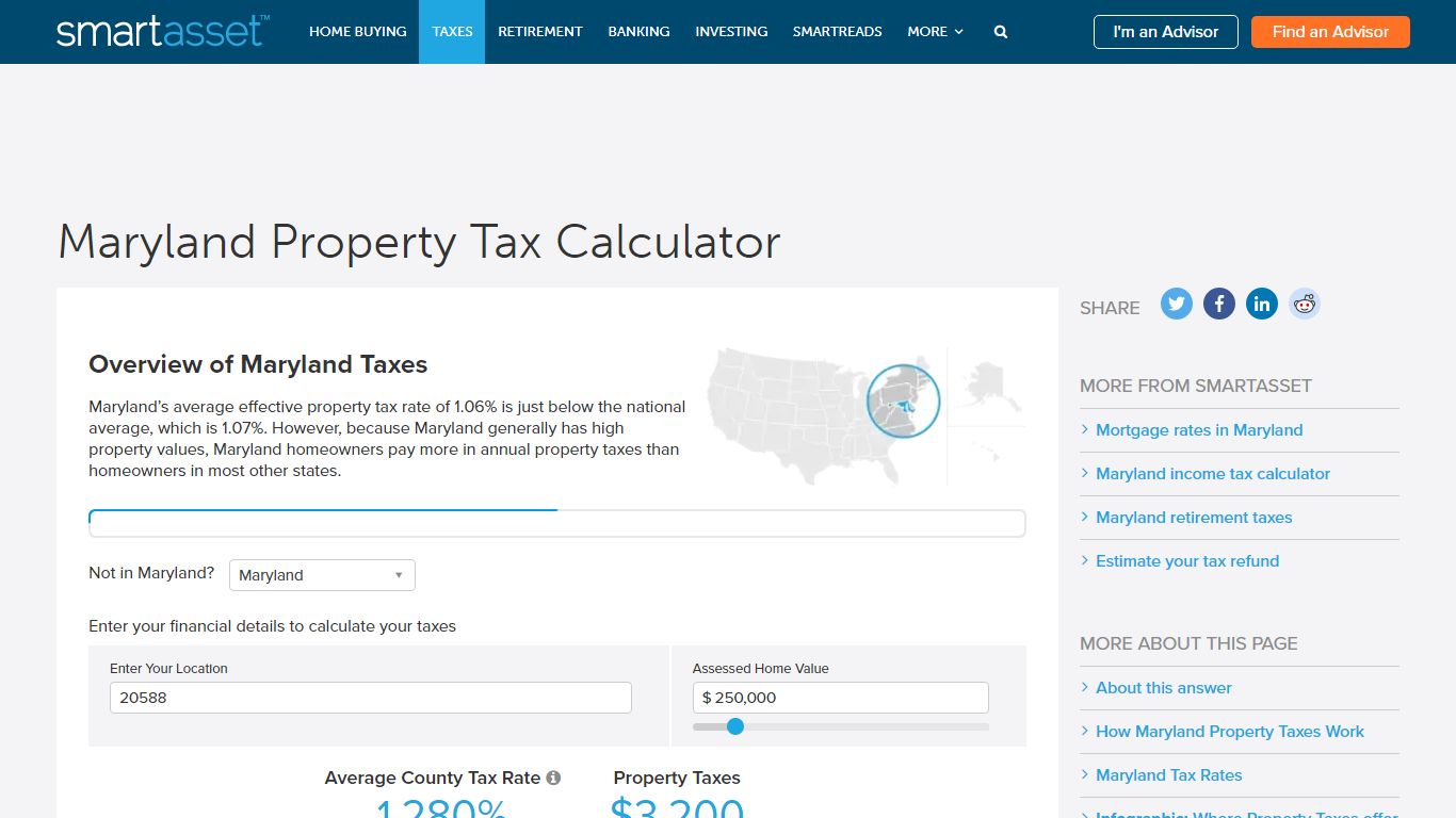 Maryland Property Tax Calculator - SmartAsset